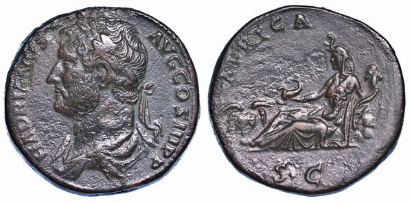 ADRIANO, 117-138. Sesterzio, anni 130-133.  - Asta Numismatica - Associazione Nazionale - Case d'Asta italiane