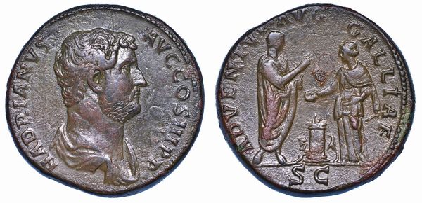 ADRIANO, 117-138. Sesterzio, anni 130-133.  - Asta Numismatica - Associazione Nazionale - Case d'Asta italiane