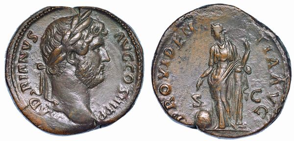 ADRIANO, 117-138. Sesterzio, anni 137-138.  - Asta Numismatica - Associazione Nazionale - Case d'Asta italiane