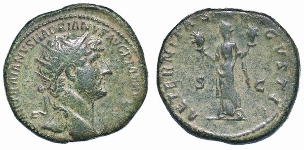 ADRIANO, 117-138. Dupondio, anni 120-121.  - Asta Numismatica - Associazione Nazionale - Case d'Asta italiane