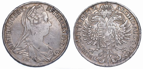 AUSTRIA. MARIA THERESIA, 1740-1780. Thaler 1780. Gunzburg.  - Asta Numismatica - Associazione Nazionale - Case d'Asta italiane