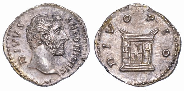 ANTONINO PIO, 138-161. Denario, anno 162. Consacrazione sotto Marco Aurelio e Lucio Vero.  - Asta Numismatica - Associazione Nazionale - Case d'Asta italiane