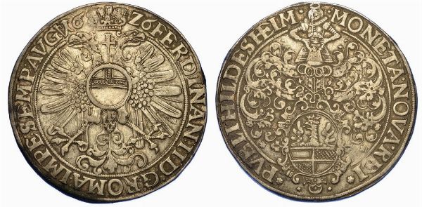 GERMANIA - HILDESHEIM. FREE CITY (A NOME DI FERDINAND II). Thaler 1626.  - Asta Numismatica - Associazione Nazionale - Case d'Asta italiane