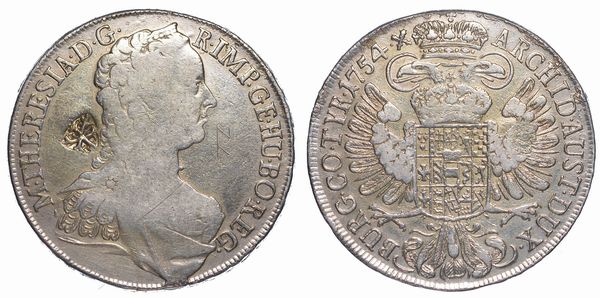 INDONESIA - SULTANATO DI SUMANEP. Thaler 1754 contromarcato di Maria Theresia d'Austria.  - Asta Numismatica - Associazione Nazionale - Case d'Asta italiane