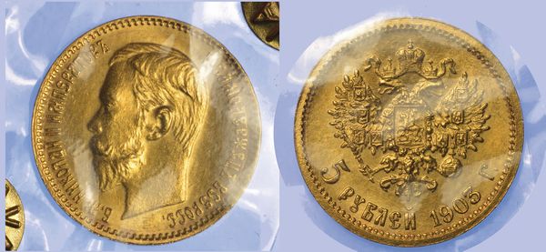 RUSSIA. NIKOLAJ II, 1894-1917. 5 Rubli 1903.  - Asta Numismatica - Associazione Nazionale - Case d'Asta italiane