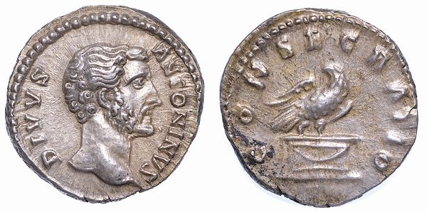 ANTONINO PIO, 138-161. Denario, anno 161. Consacrazione sotto Marco Aurelio e Lucio Vero.  - Asta Numismatica - Associazione Nazionale - Case d'Asta italiane