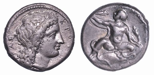 BRUTTIUM - CROTONE. Nomos, circa 340 a.C.  - Asta Numismatica - Associazione Nazionale - Case d'Asta italiane