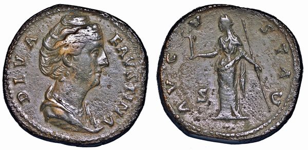 FAUSTINA I (moglie di Antonino Pio), + 140/141. Sesterzio. Consacrazione.  - Asta Numismatica - Associazione Nazionale - Case d'Asta italiane