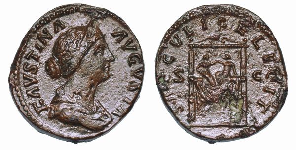 FAUSTINA II (Moglie di Marco Aurelio), 147-176. Asse.  - Asta Numismatica - Associazione Nazionale - Case d'Asta italiane