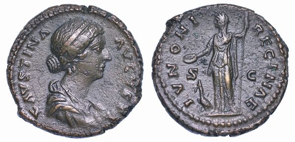 FAUSTINA II (Moglie di Marco Aurelio), 147-176. Asse.  - Asta Numismatica - Associazione Nazionale - Case d'Asta italiane