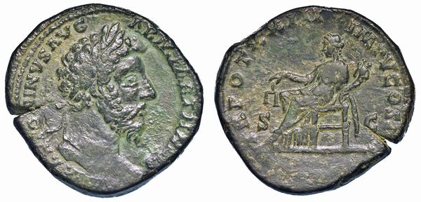 MARCO AURELIO, 161-180. Sesterzio.  - Asta Numismatica - Associazione Nazionale - Case d'Asta italiane