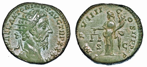 MARCO AURELIO, 161-180. Dupondio.  - Asta Numismatica - Associazione Nazionale - Case d'Asta italiane