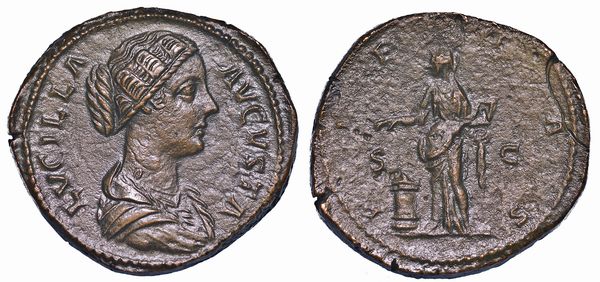 LUCILLA (Moglie di Lucio Vero), 164-182. Sesterzio, anni 161-162.  - Asta Numismatica - Associazione Nazionale - Case d'Asta italiane