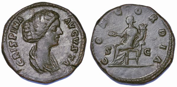 CRISPINA (Moglie di Commodo), 178-191. Asse.  - Asta Numismatica - Associazione Nazionale - Case d'Asta italiane