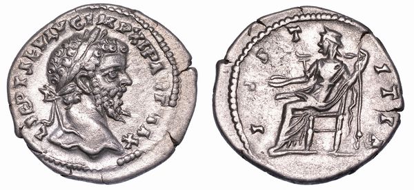 SETTIMIO SEVERO, 193-211. Denario, anni 198-202. Laodicea ad Mare.  - Asta Numismatica - Associazione Nazionale - Case d'Asta italiane