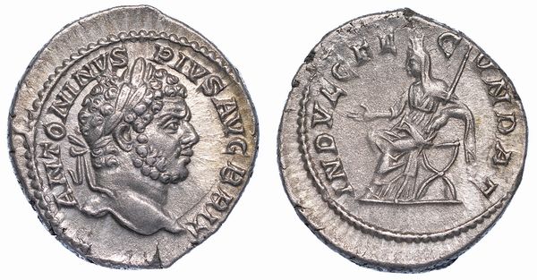 CARACALLA, 198-217. Denario.  - Asta Numismatica - Associazione Nazionale - Case d'Asta italiane