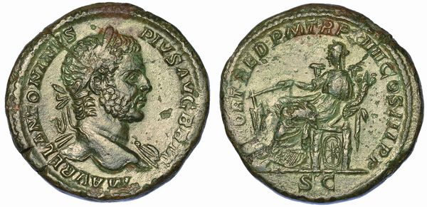 CARACALLA, 198-217. Sesterzio.  - Asta Numismatica - Associazione Nazionale - Case d'Asta italiane