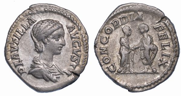 PLAUTILLA, (Moglie di Caracalla). 202-205. Denario.  - Asta Numismatica - Associazione Nazionale - Case d'Asta italiane