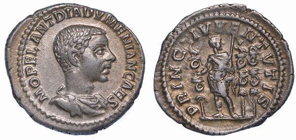 DIADUMENIANO, 218. Denario, anno 218.  - Asta Numismatica - Associazione Nazionale - Case d'Asta italiane