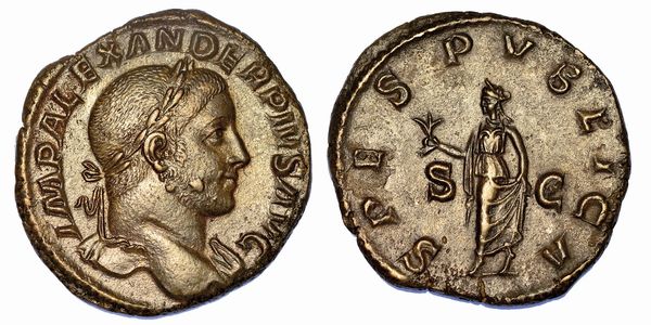 ALESSANDRO SEVERO, 222-235. Sesterzio, anno 232.  - Asta Numismatica - Associazione Nazionale - Case d'Asta italiane