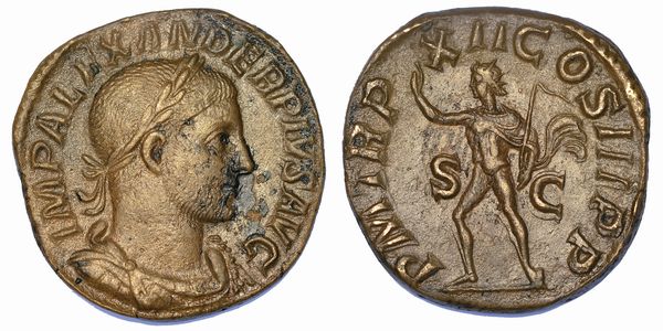 ALESSANDRO SEVERO, 222-235. Sesterzio, anno 233.  - Asta Numismatica - Associazione Nazionale - Case d'Asta italiane