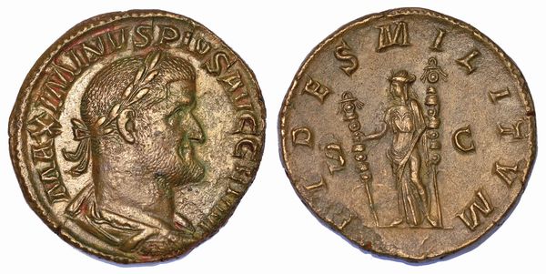 MASSIMINO I, 235-238. Sesterzio, fine 236 - inizio 237.  - Asta Numismatica - Associazione Nazionale - Case d'Asta italiane