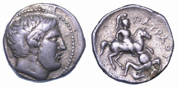 REGNO DI PEONIA. PATRAOS, 340-315 a.C. Tetradracma.  - Asta Numismatica - Associazione Nazionale - Case d'Asta italiane