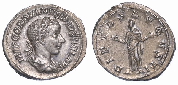 GORDIANO III, 238-244. Denario, anno 241.  - Asta Numismatica - Associazione Nazionale - Case d'Asta italiane