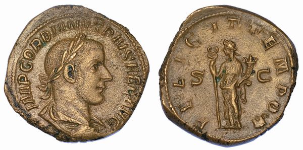 GORDIANO III, 238-244. Sesterzio.  - Asta Numismatica - Associazione Nazionale - Case d'Asta italiane