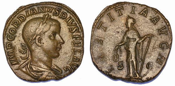 GORDIANO III, 238-244. Sesterzio.  - Asta Numismatica - Associazione Nazionale - Case d'Asta italiane