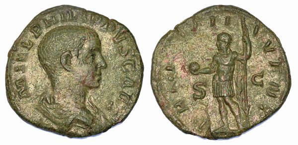 FILIPPO II, 244249. Sesterzio.  - Asta Numismatica - Associazione Nazionale - Case d'Asta italiane