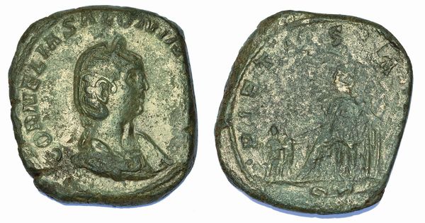 SALONINA (moglie di Gallieno), + 268. Sesterzio, anni 257-258. Mediolanum.  - Asta Numismatica - Associazione Nazionale - Case d'Asta italiane