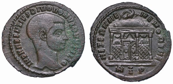 ROMOLO (figlio di Massenzio). Follis, anni 309-312. Ostia.  - Asta Numismatica - Associazione Nazionale - Case d'Asta italiane