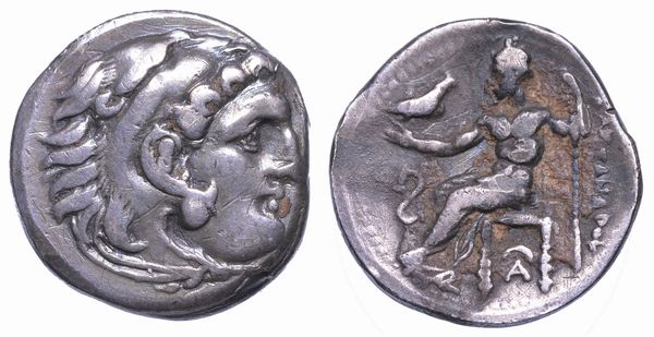 REGNO DI MACEDONIA. ALESSANDRO III MAGNO, 336-323 a.C. Dracma. Lampsaco.  - Asta Numismatica - Associazione Nazionale - Case d'Asta italiane