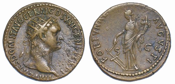 DOMIZIANO, 81-96. Dupondio.  - Asta Numismatica - Associazione Nazionale - Case d'Asta italiane