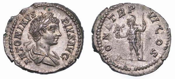 CARACALLA, 198-217. Denario, anno 203. Roma.  - Asta Numismatica - Associazione Nazionale - Case d'Asta italiane