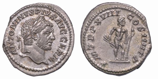 CARACALLA, 198-217. Denario, anno 215. Roma.  - Asta Numismatica - Associazione Nazionale - Case d'Asta italiane