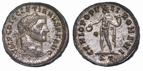 DIOCLEZIANO, 284-305. Follis, anni 296-297. Ticinum.  - Asta Numismatica - Associazione Nazionale - Case d'Asta italiane