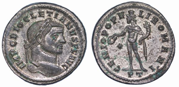 DIOCLEZIANO, 284-305. Follis, anni 296-297. Ticinum.  - Asta Numismatica - Associazione Nazionale - Case d'Asta italiane