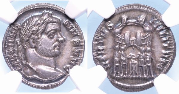 MASSIMIANO ERCULEO, 286-305. Argenteo, anno 294. Roma.  - Asta Numismatica - Associazione Nazionale - Case d'Asta italiane