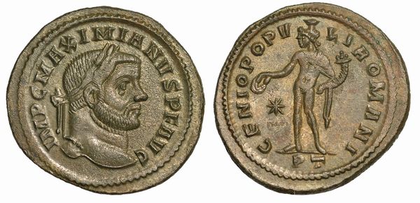 MASSIMIANO ERCULEO, 286-305. Follis. Ticinum.  - Asta Numismatica - Associazione Nazionale - Case d'Asta italiane