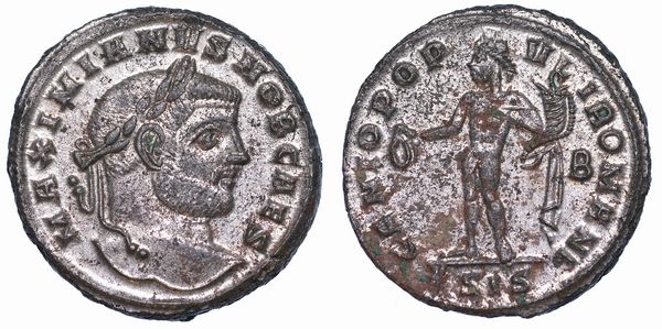 GALERIO MASSIMIANO (Cesare), 293-305. Follis, anno 295. Siscia.  - Asta Numismatica - Associazione Nazionale - Case d'Asta italiane