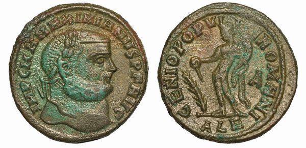 GALERIO MASSIMIANO (Cesare), 293-305. Follis, anni 298-299. Alessandria dEgitto.  - Asta Numismatica - Associazione Nazionale - Case d'Asta italiane