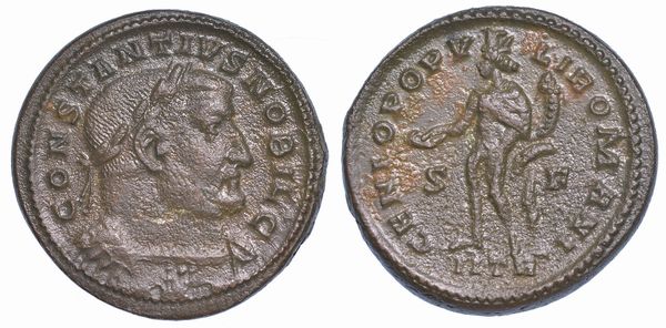 COSTANZO I CLORO, 305-306. Follis, anni 305-306. Treviri.  - Asta Numismatica - Associazione Nazionale - Case d'Asta italiane