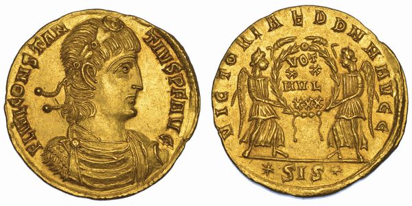 COSTANZO II, 337-361. Solido. Siscia.  - Asta Numismatica - Associazione Nazionale - Case d'Asta italiane