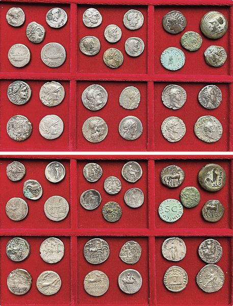 REPUBBLICA E IMPERO ROMANO. Lotto di 28 monete.  - Asta Numismatica - Associazione Nazionale - Case d'Asta italiane