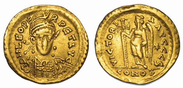 LEONE I, 457-474. Solido. Costantinopoli.  - Asta Numismatica - Associazione Nazionale - Case d'Asta italiane