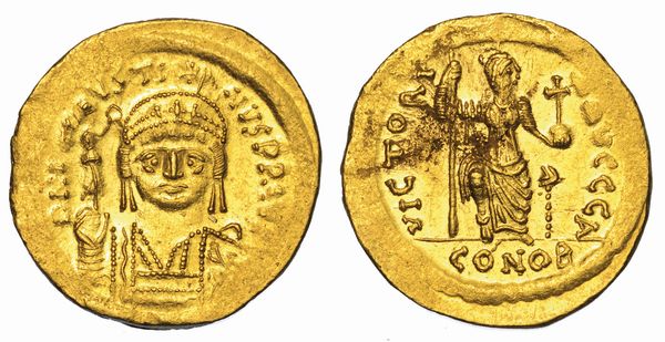 GIUSTINO II, 565-578. Solido. Costantinopoli.  - Asta Numismatica - Associazione Nazionale - Case d'Asta italiane