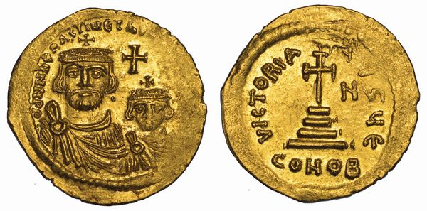 ERACLIO ED ERACLIO COSTANTINO, 613-630. Solido.  - Asta Numismatica - Associazione Nazionale - Case d'Asta italiane