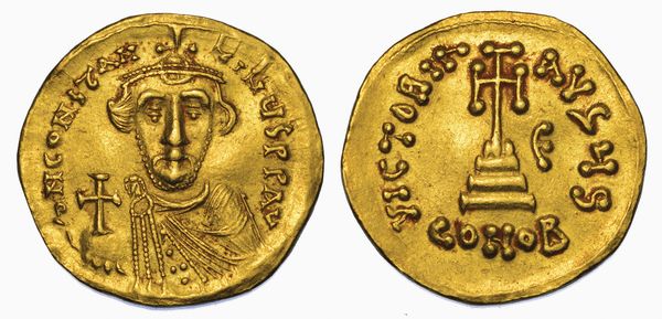 COSTANTE II, 641-668. Solido, anni 646-647. Costantinopoli.  - Asta Numismatica - Associazione Nazionale - Case d'Asta italiane